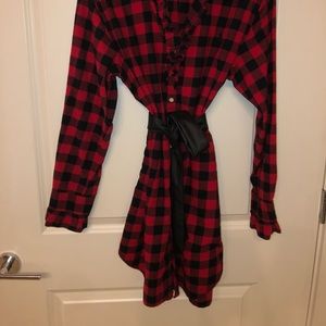 RALPH LAUREN Buffalo plaid Shirt Dress 👗 sz M/L